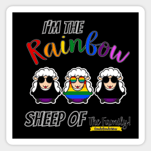 GenderBenderWear (Black) - "Rainbow Sheep Of The Family" Magnet